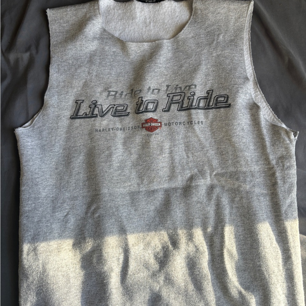 Grey Harley Davidson Sweatshirt Tank Top